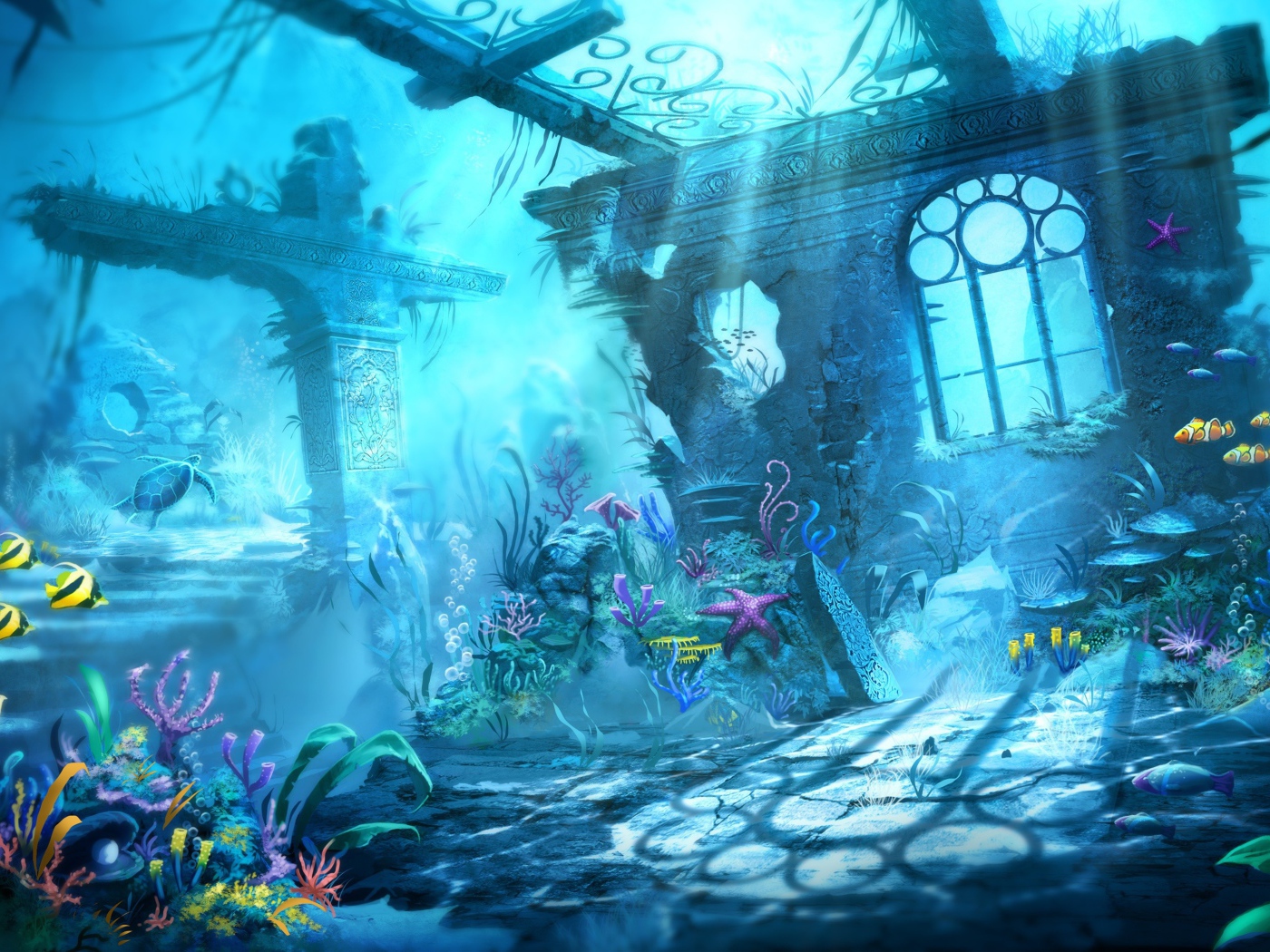 Подводный мир в мультфильме