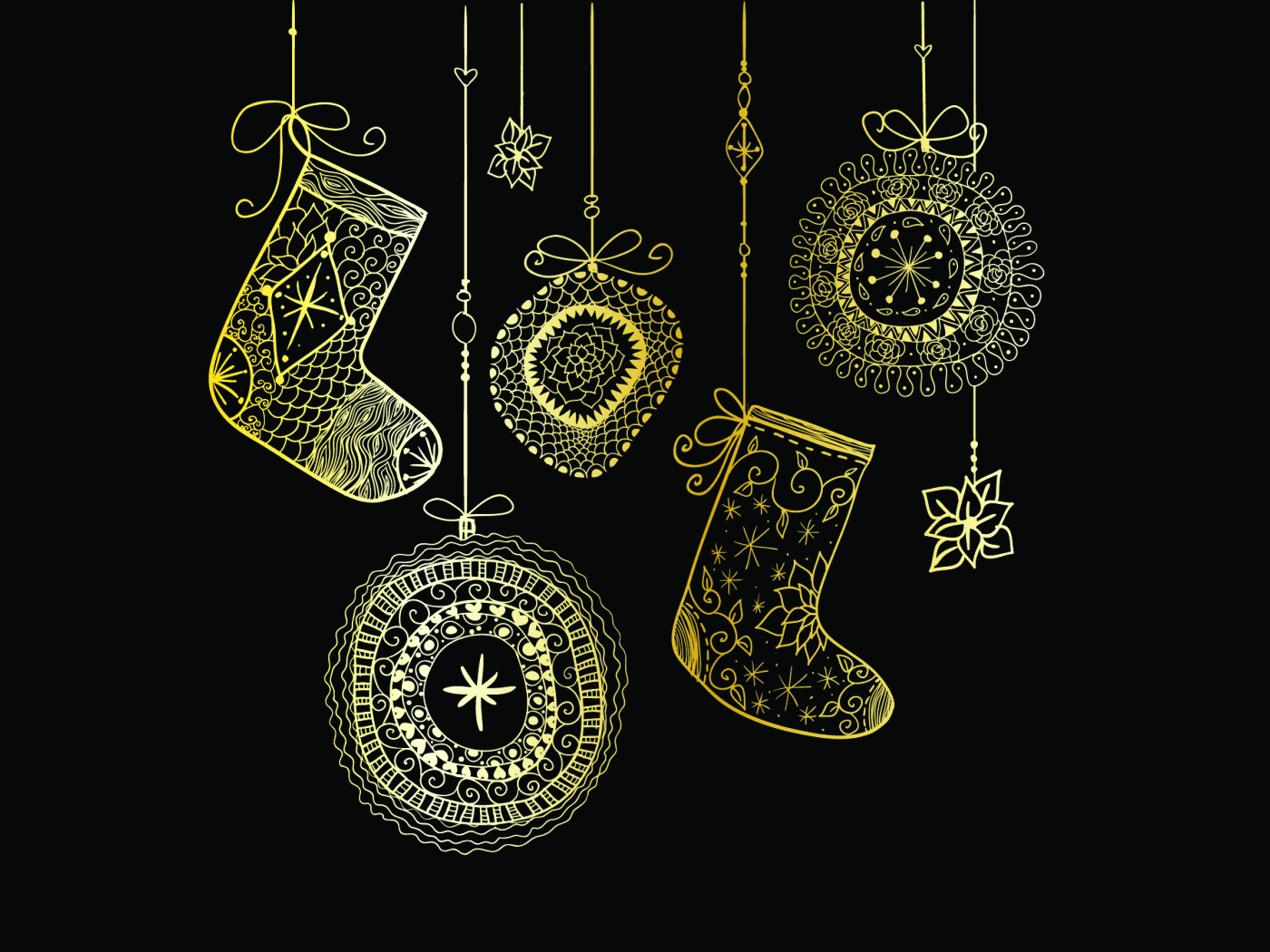 Рождественские носки для подарков