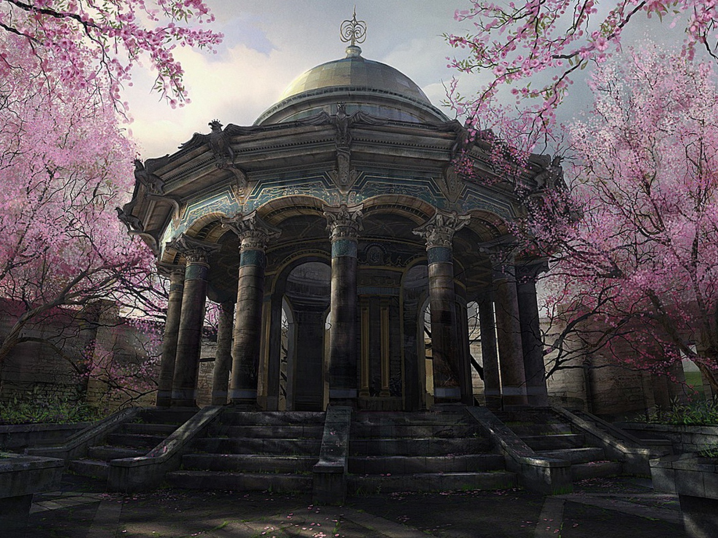 Беседка в японском саду