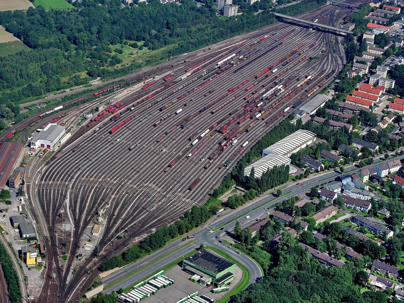 Фото сортировочной станции с высоты