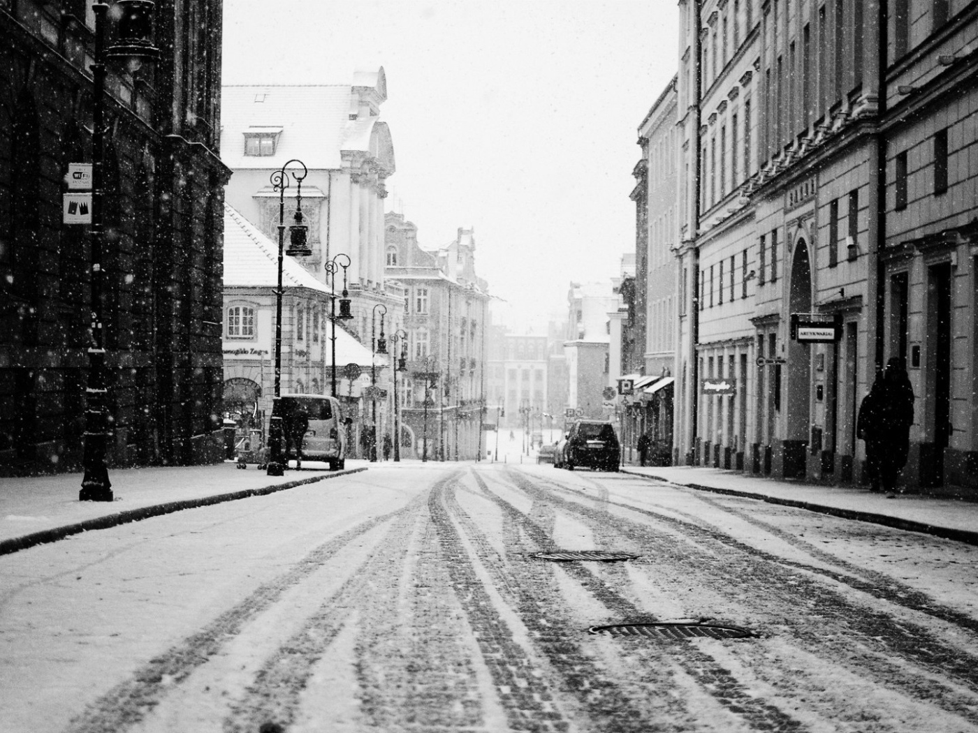 Улица в городе Познань, Польша