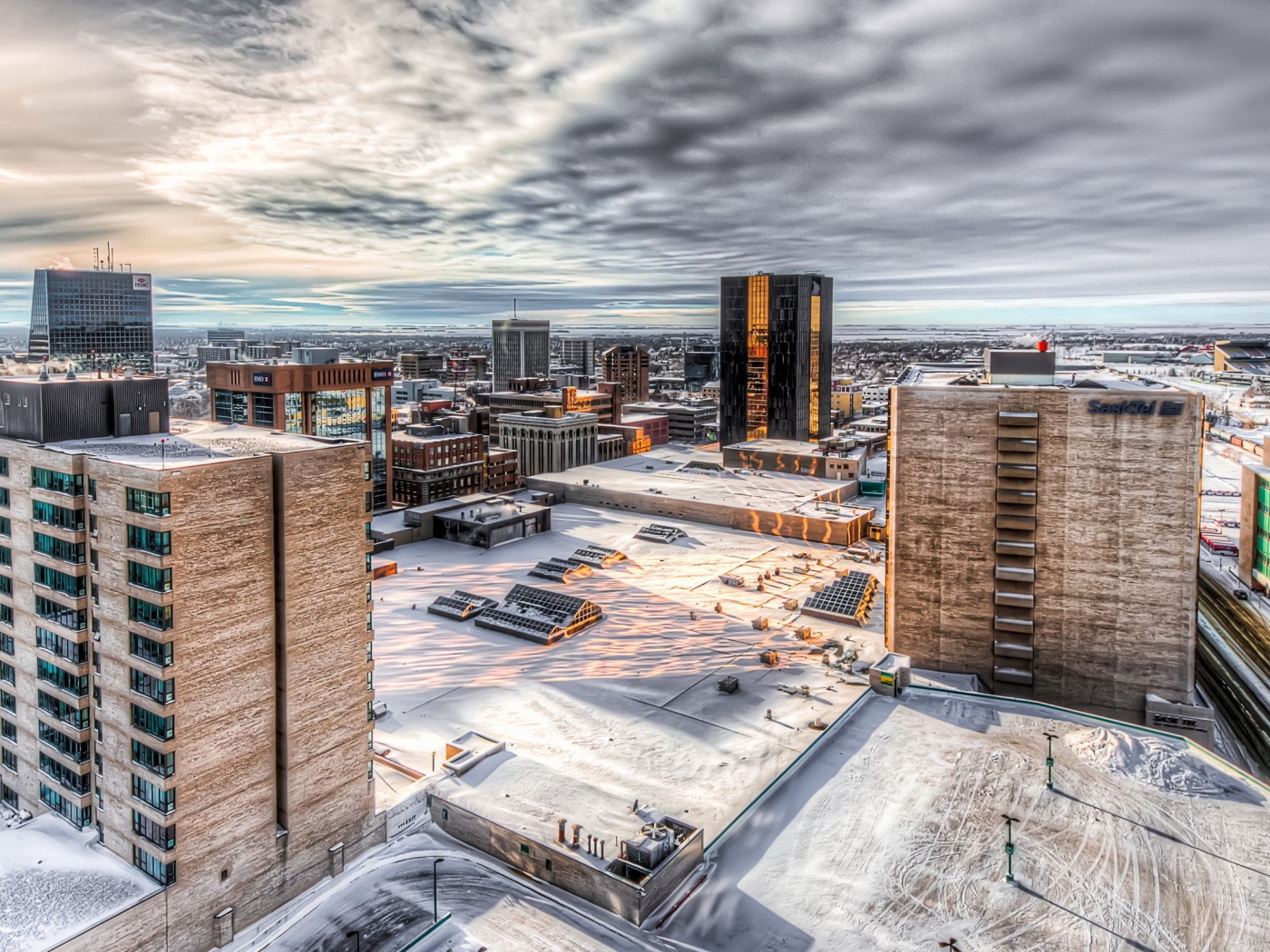Спальный район города, HDR фото