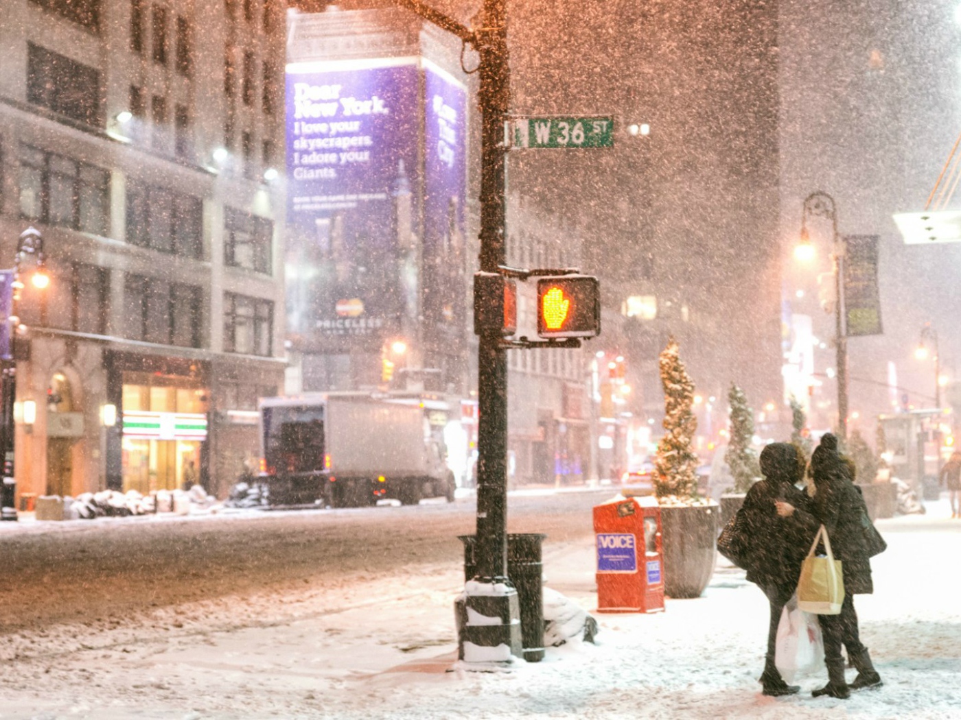 Winter snowfall in New York