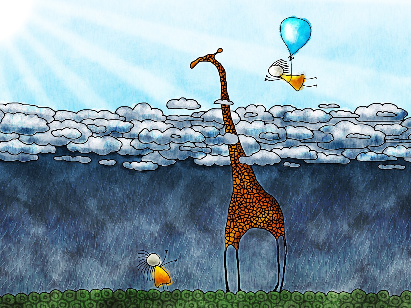 Жирафу дождь не страшен