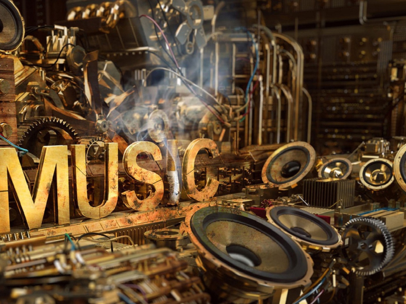 Музыкальное оборудование в стиле стимпанк
