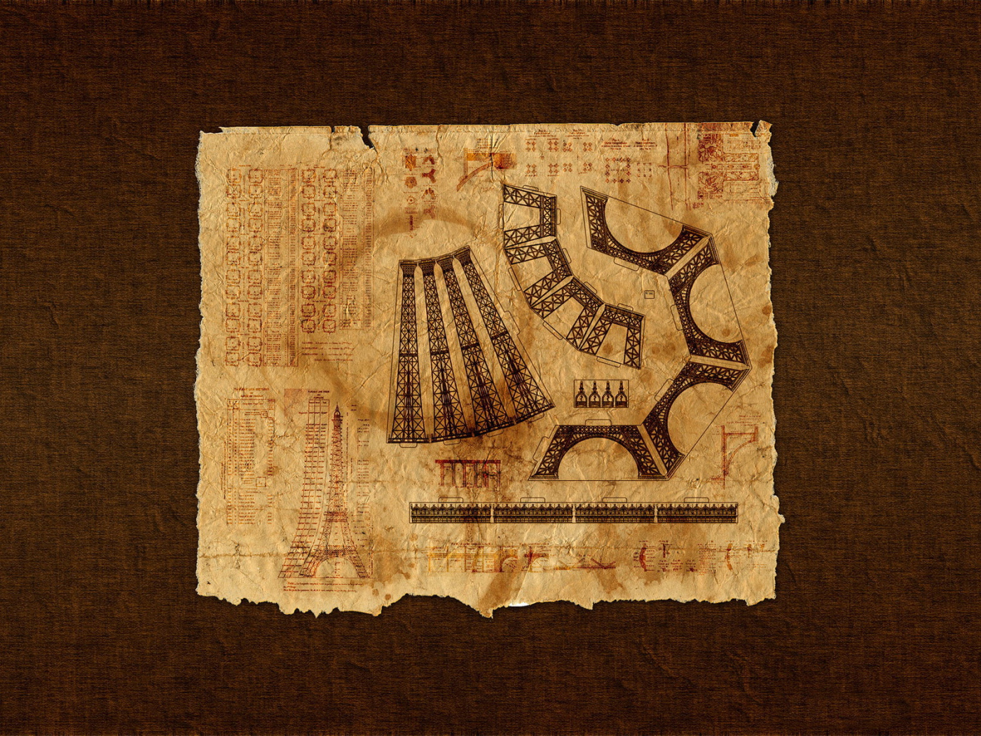 Старый чертеж башни