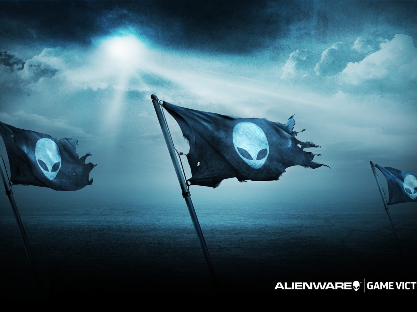 Пиратский флаг с инопланетянином