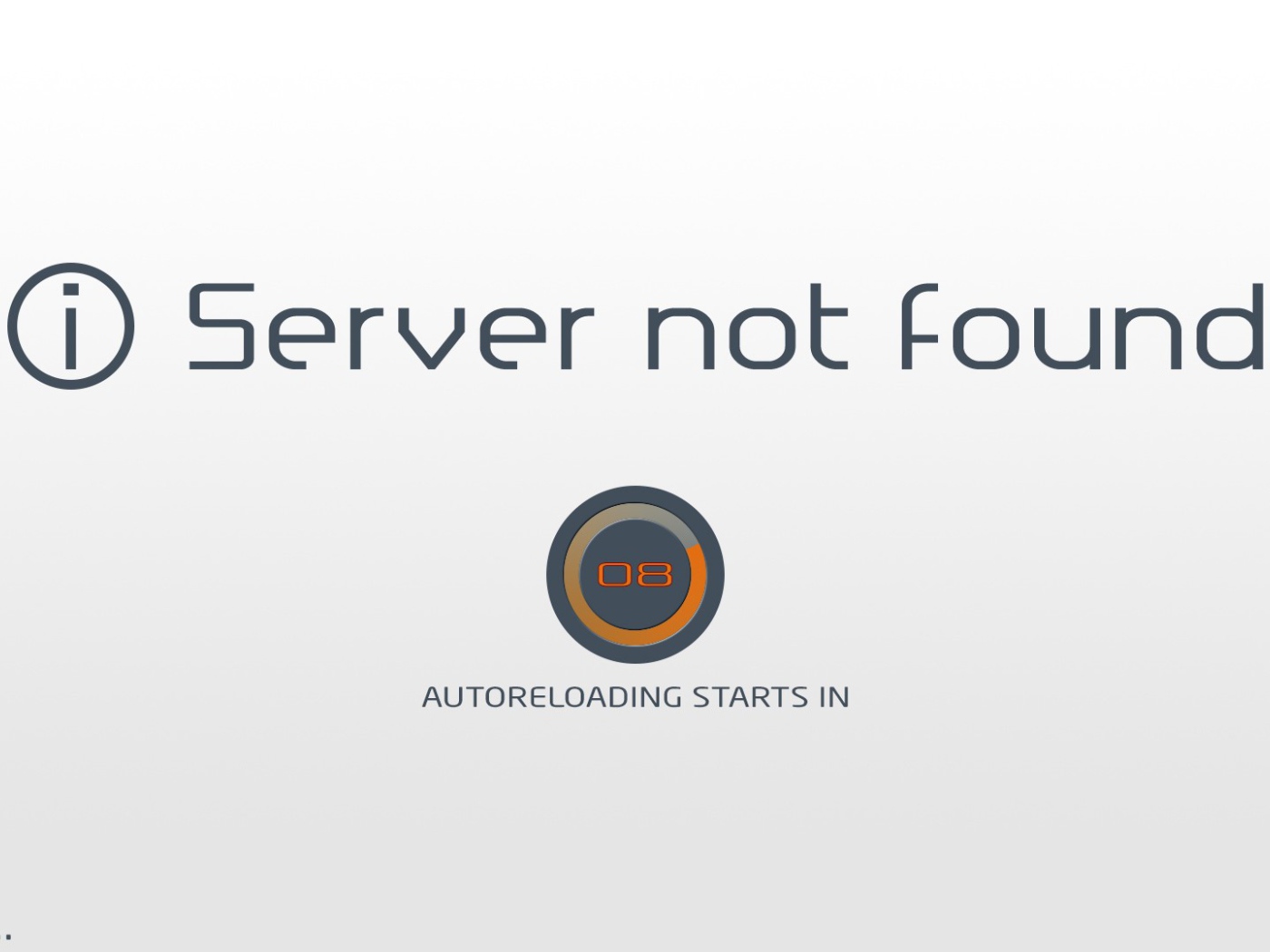 Перезагрузка после ошибки поиска сервера