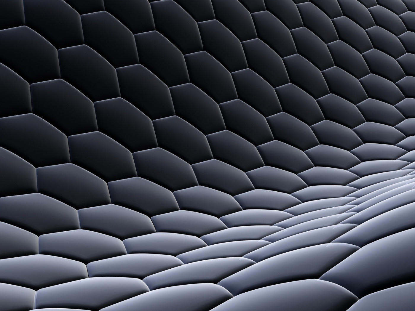 Изогнутая поверхность черных сот