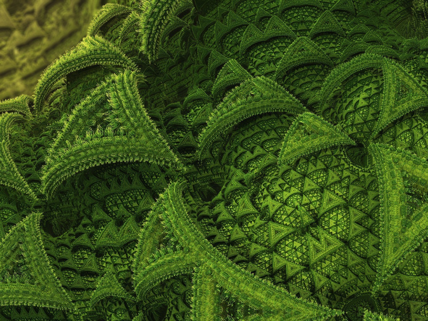 Зеленый узор треугольники