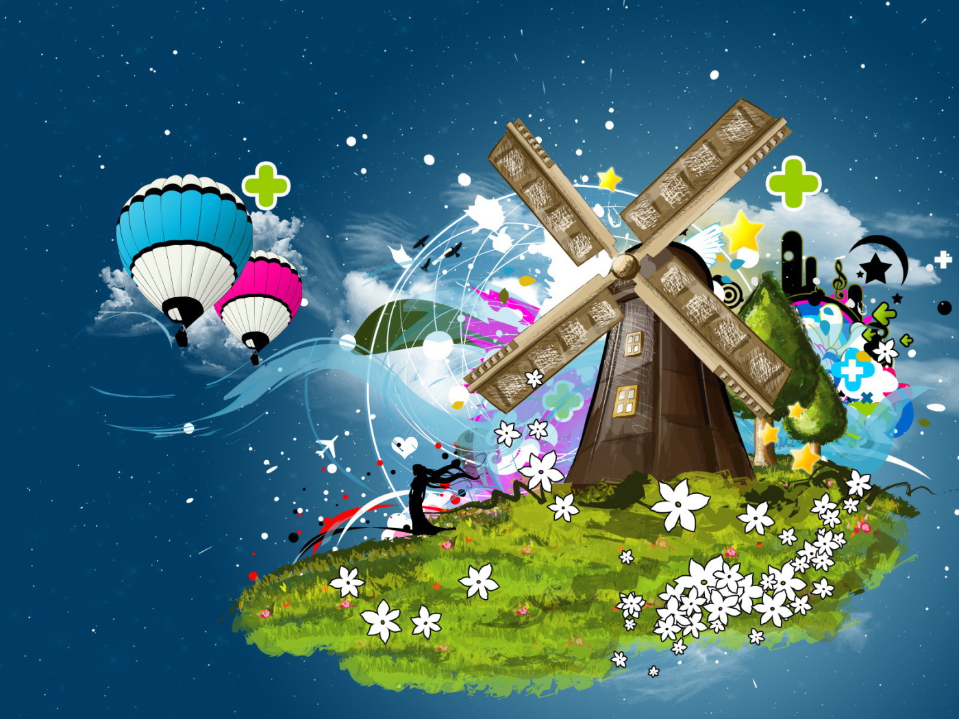 Мельница на летающем острове