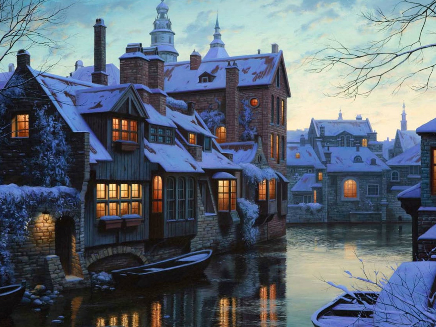 Картина Сумерки в Брюгге