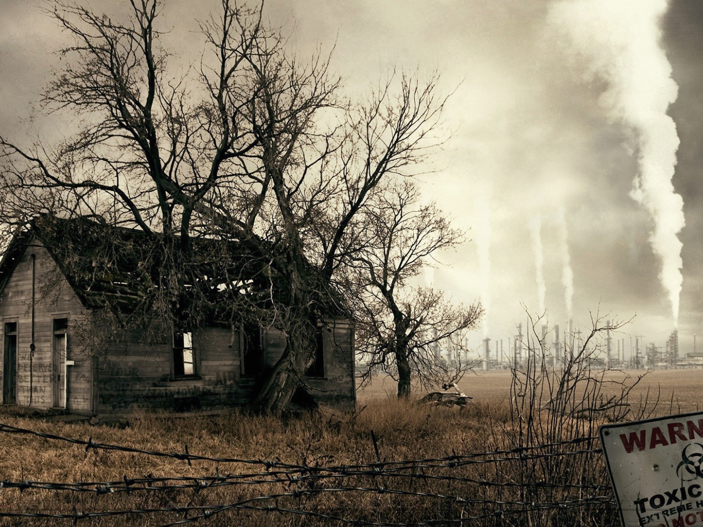 Заброшенный дом в опасной зоне