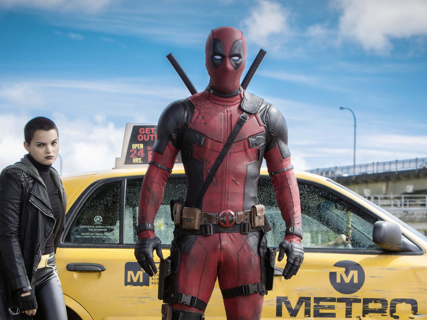 Дэдпул у такси