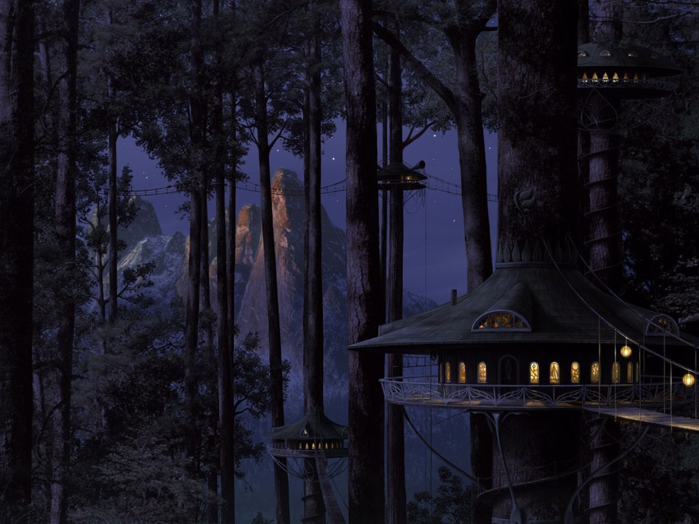 Дома Эльфов на деревьях