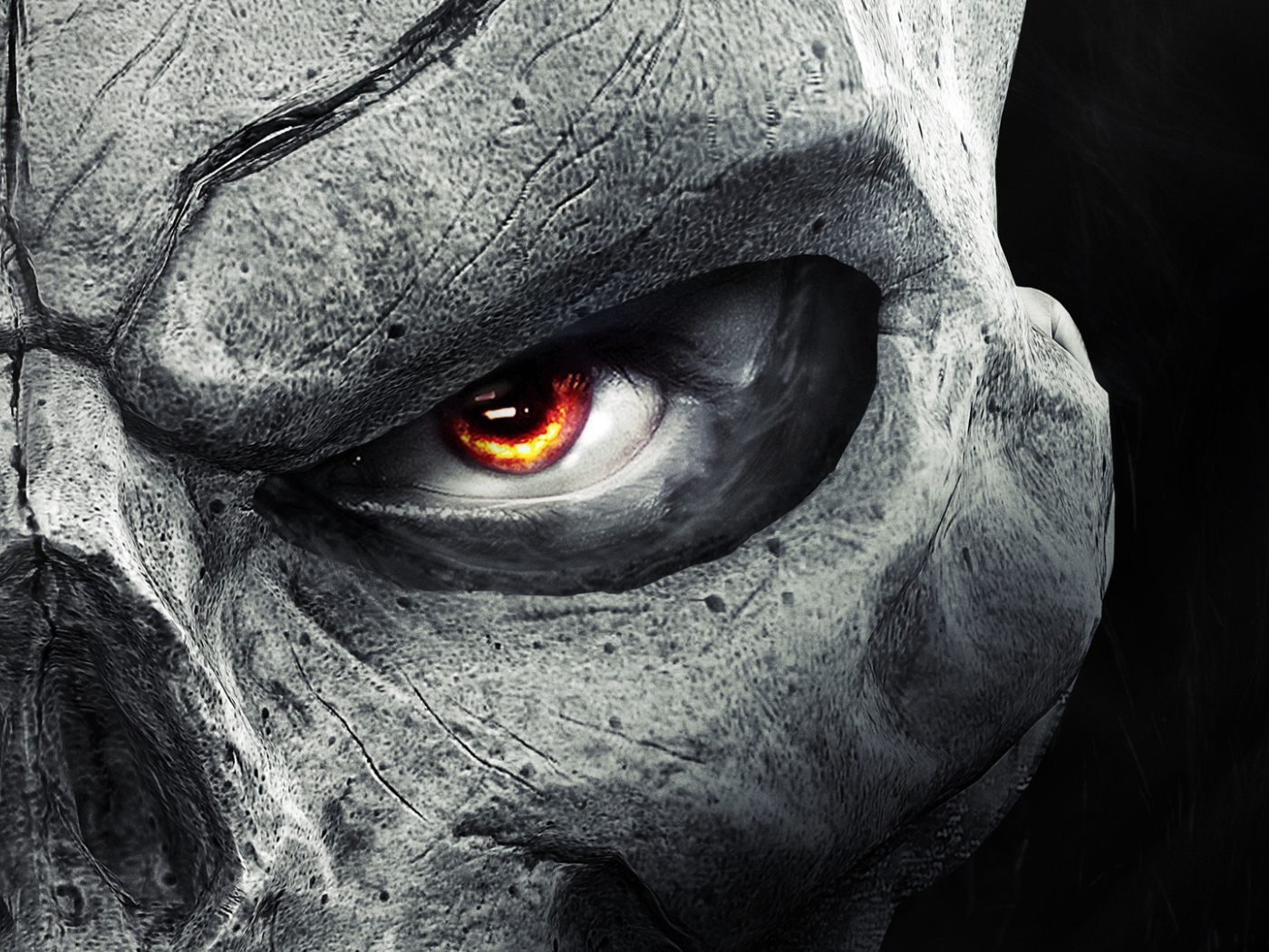 Глаз солдата в маске черепа