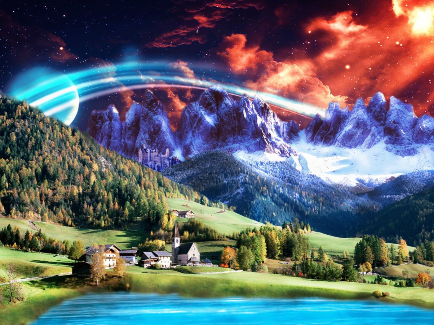 Сказочный горный пейзаж