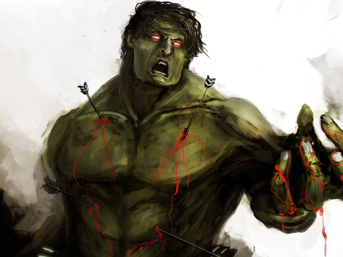 Халк из Мстителей,  фэнтези арт