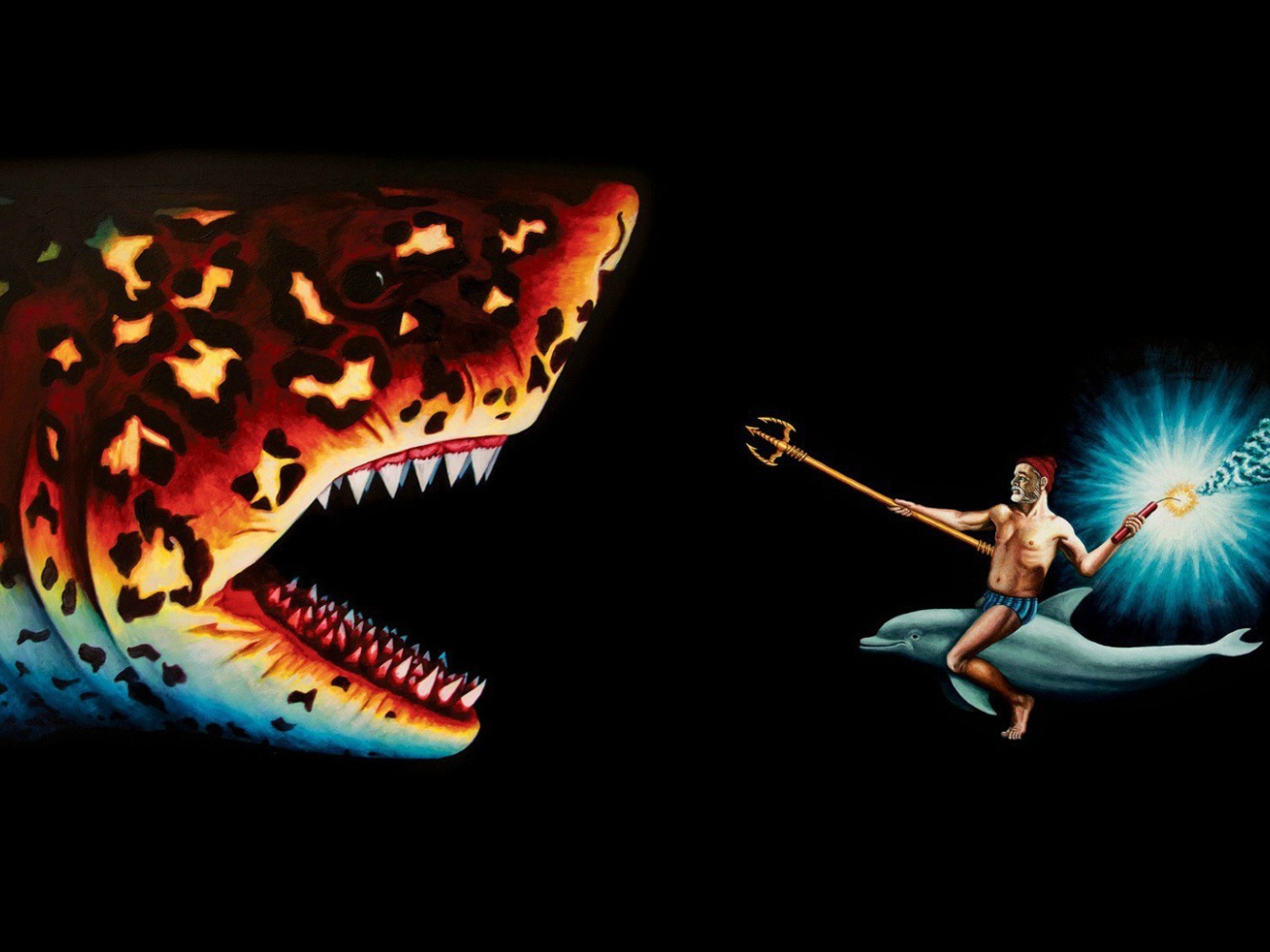 Нептун против акулы