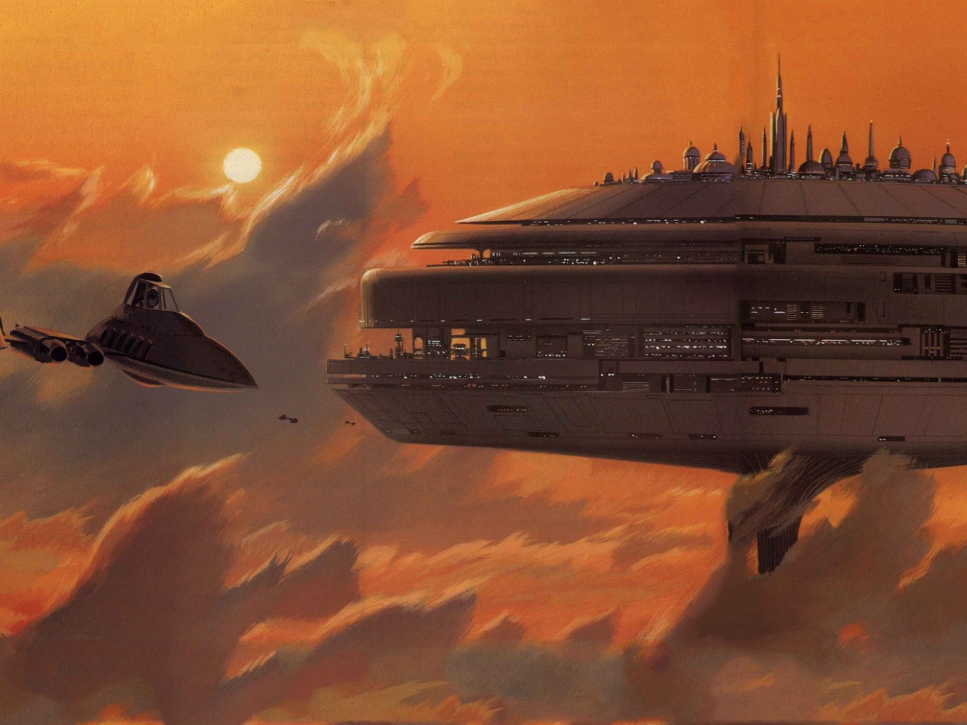 Станция парит в облаках