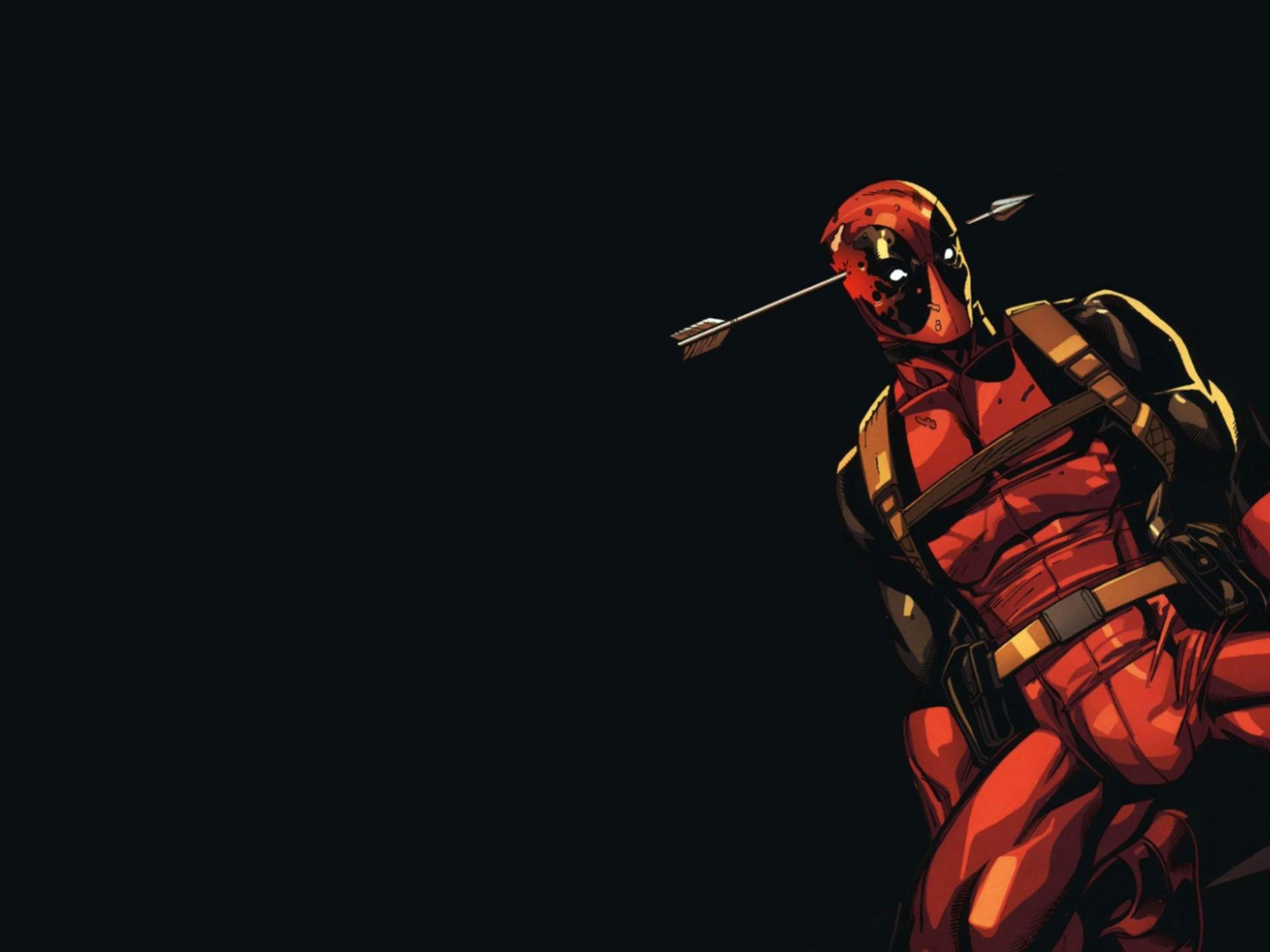 Стрела пронзила голову Дэдпула