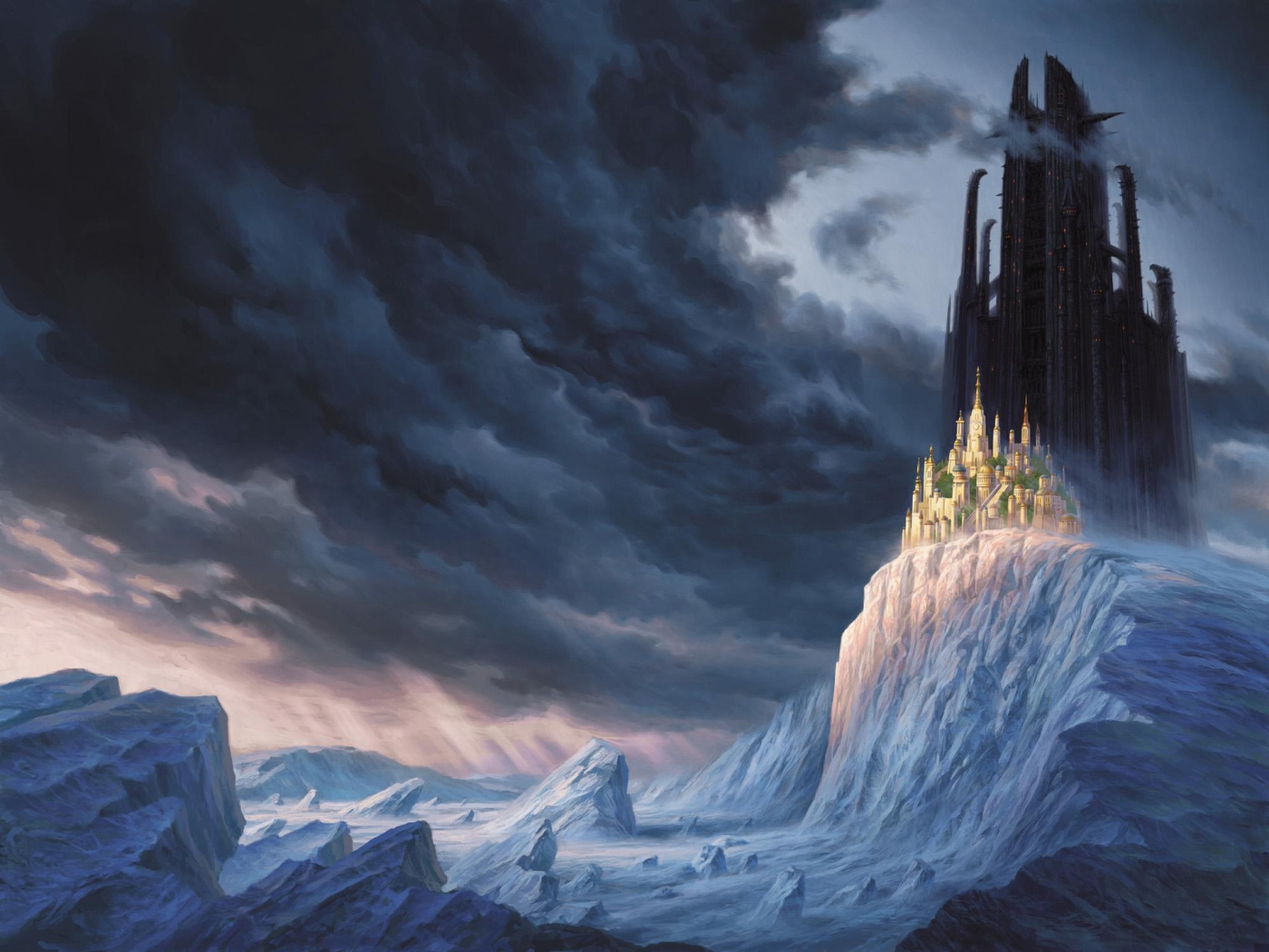 Фантастический город на белой горе