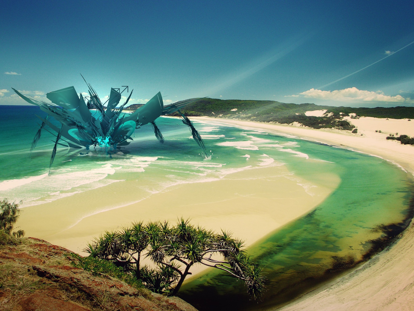 Монстр выходит из моря