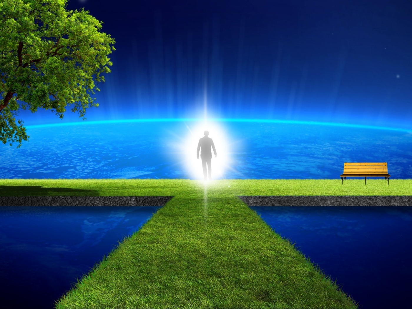 Душа человека на небесах