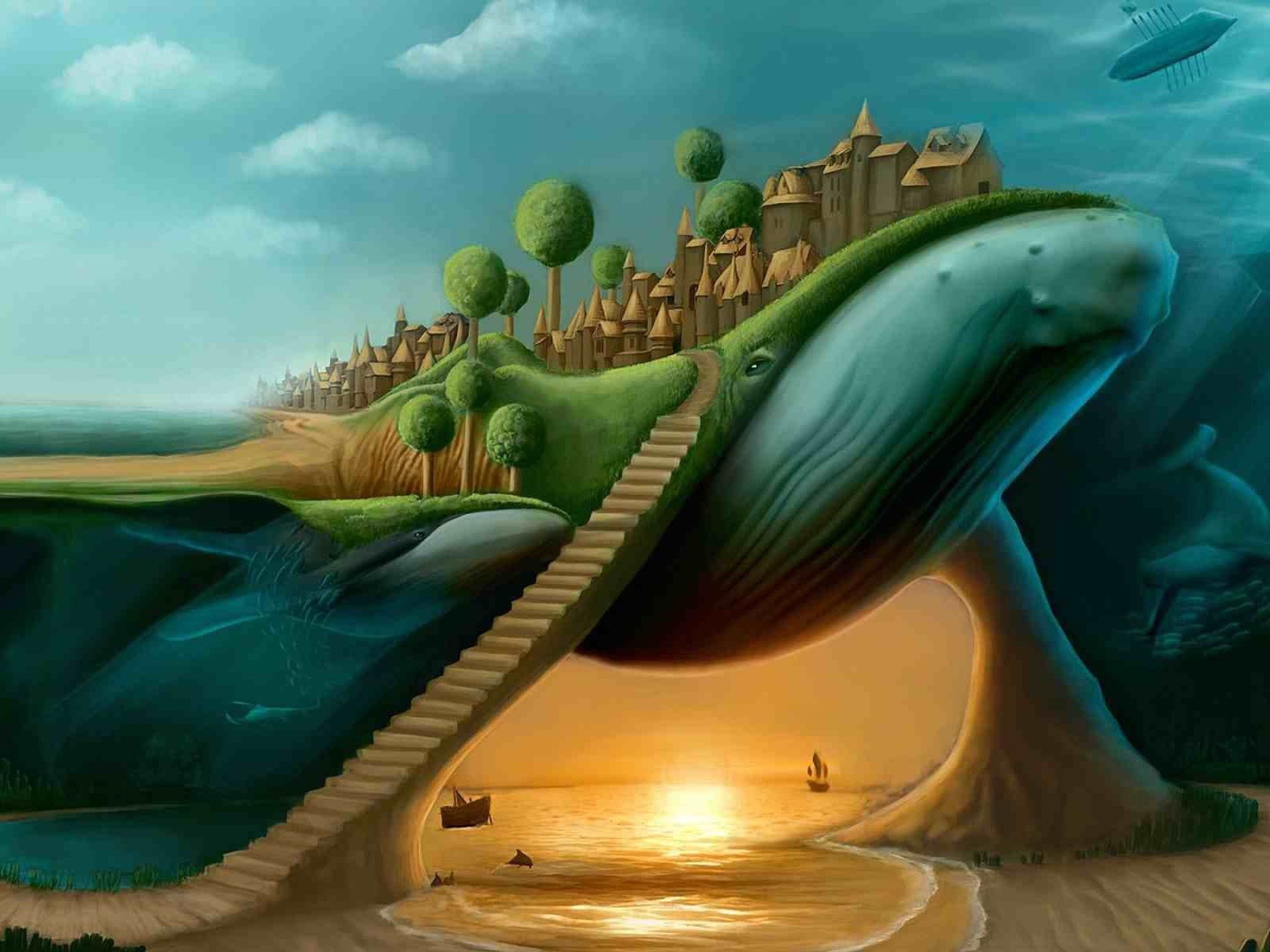 Нереальный город из песка