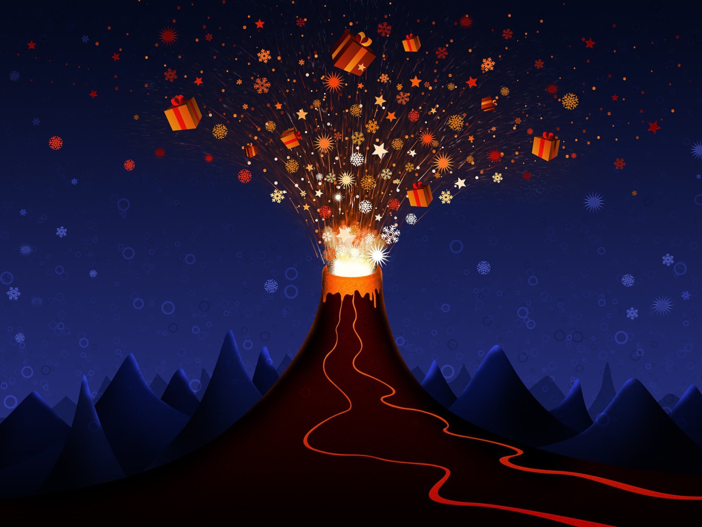 Вулкан из подарков