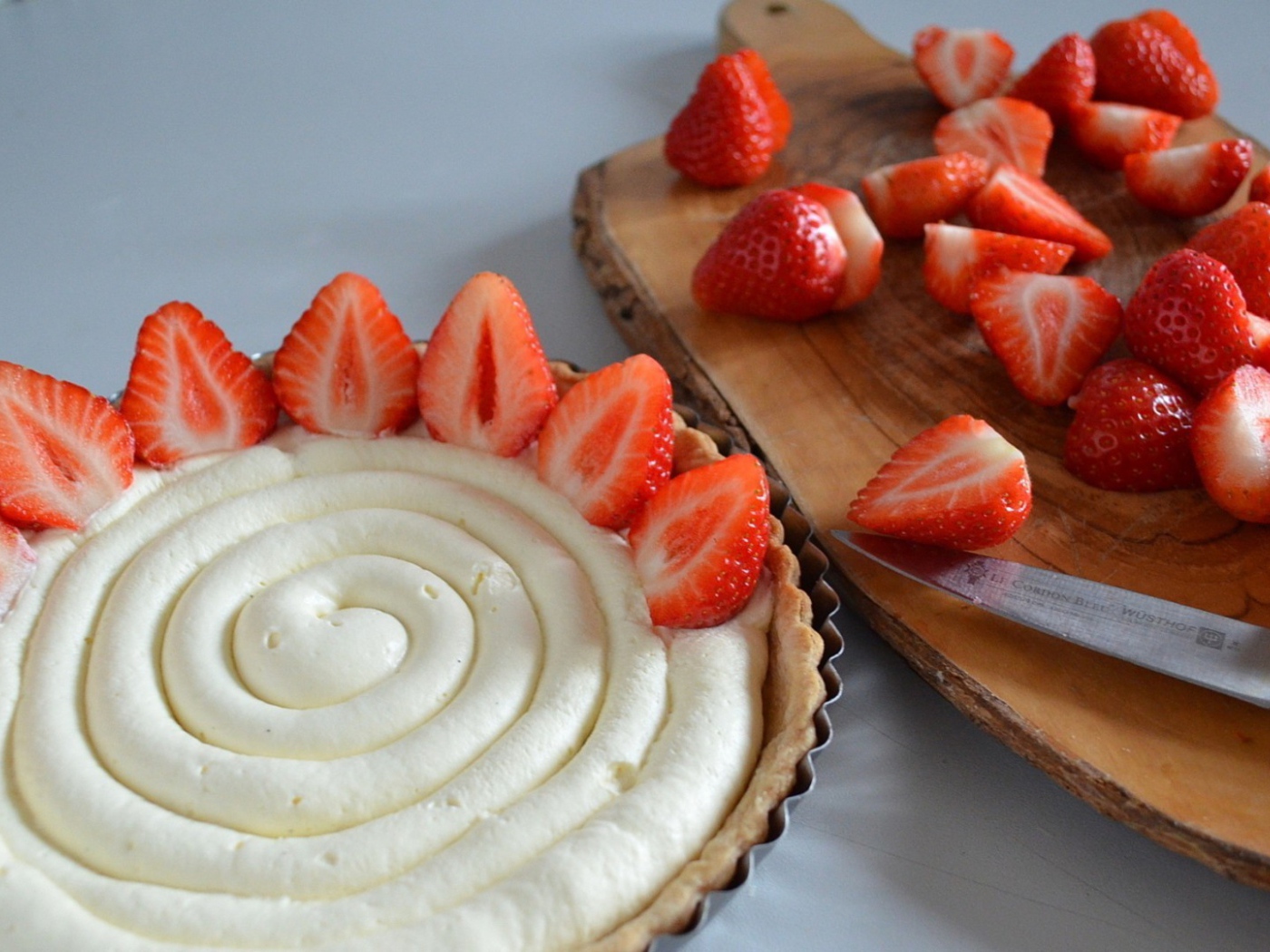 Приготовление клубничного пирога