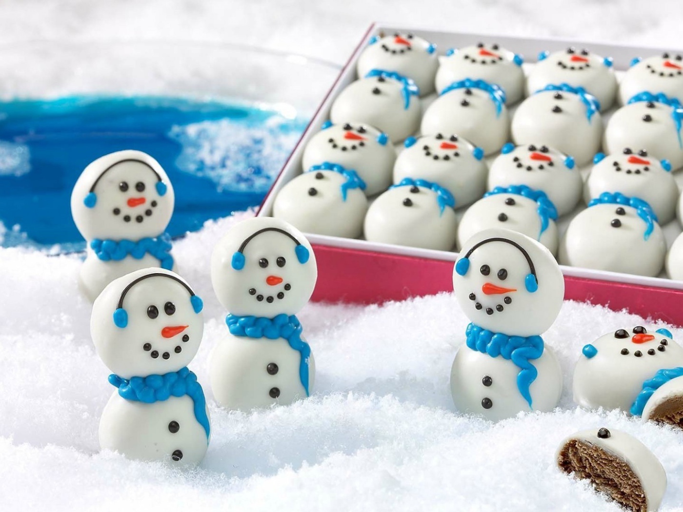 Съедобные снежные человечки