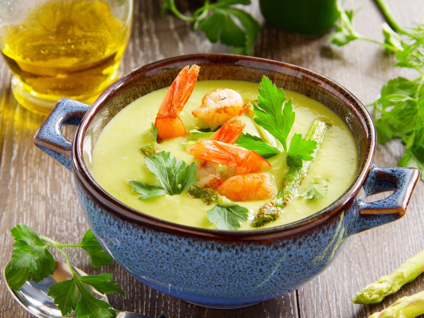 Крем-суп с креветками