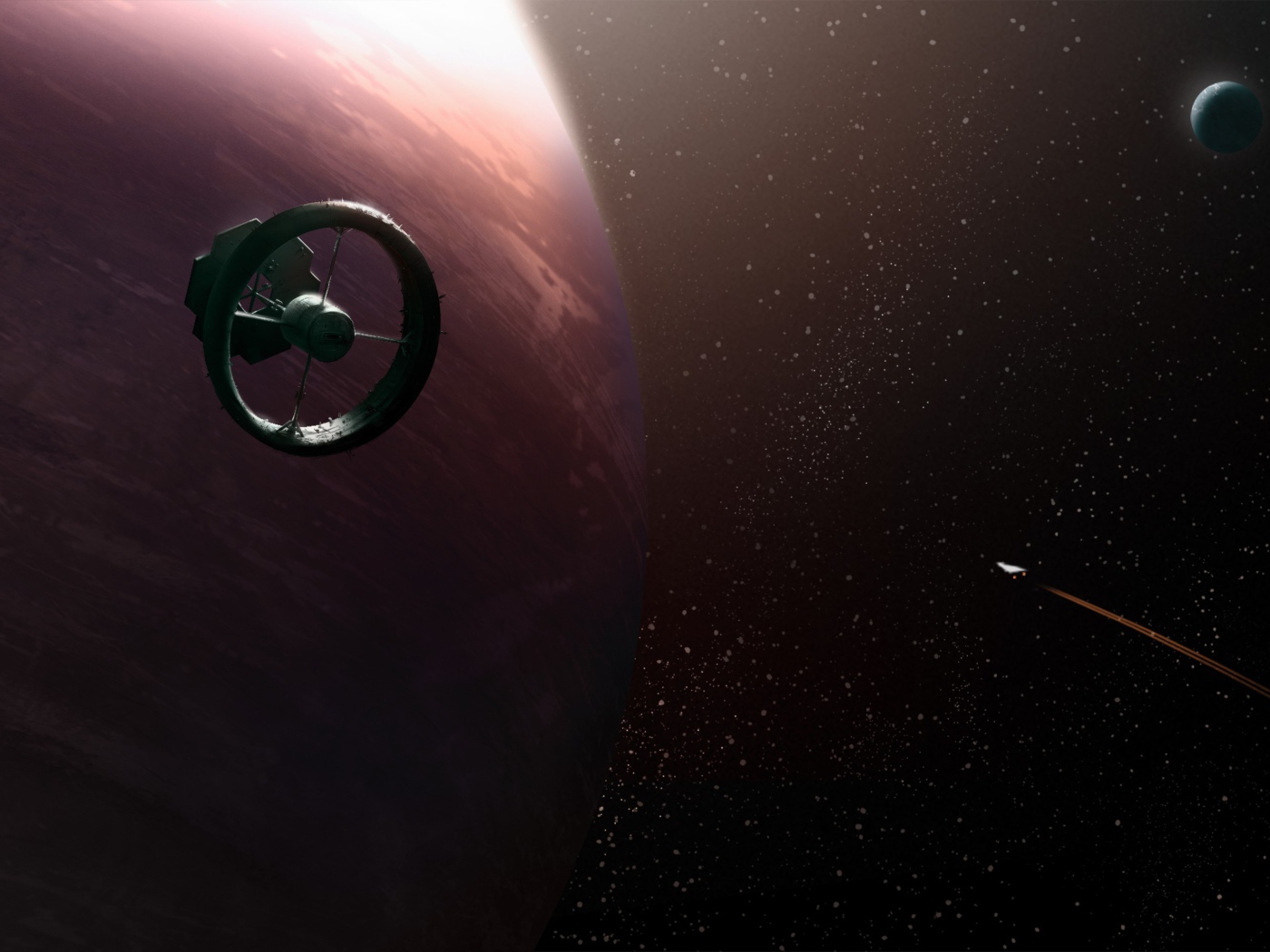 Космическая станция в игре Elite Dangerous