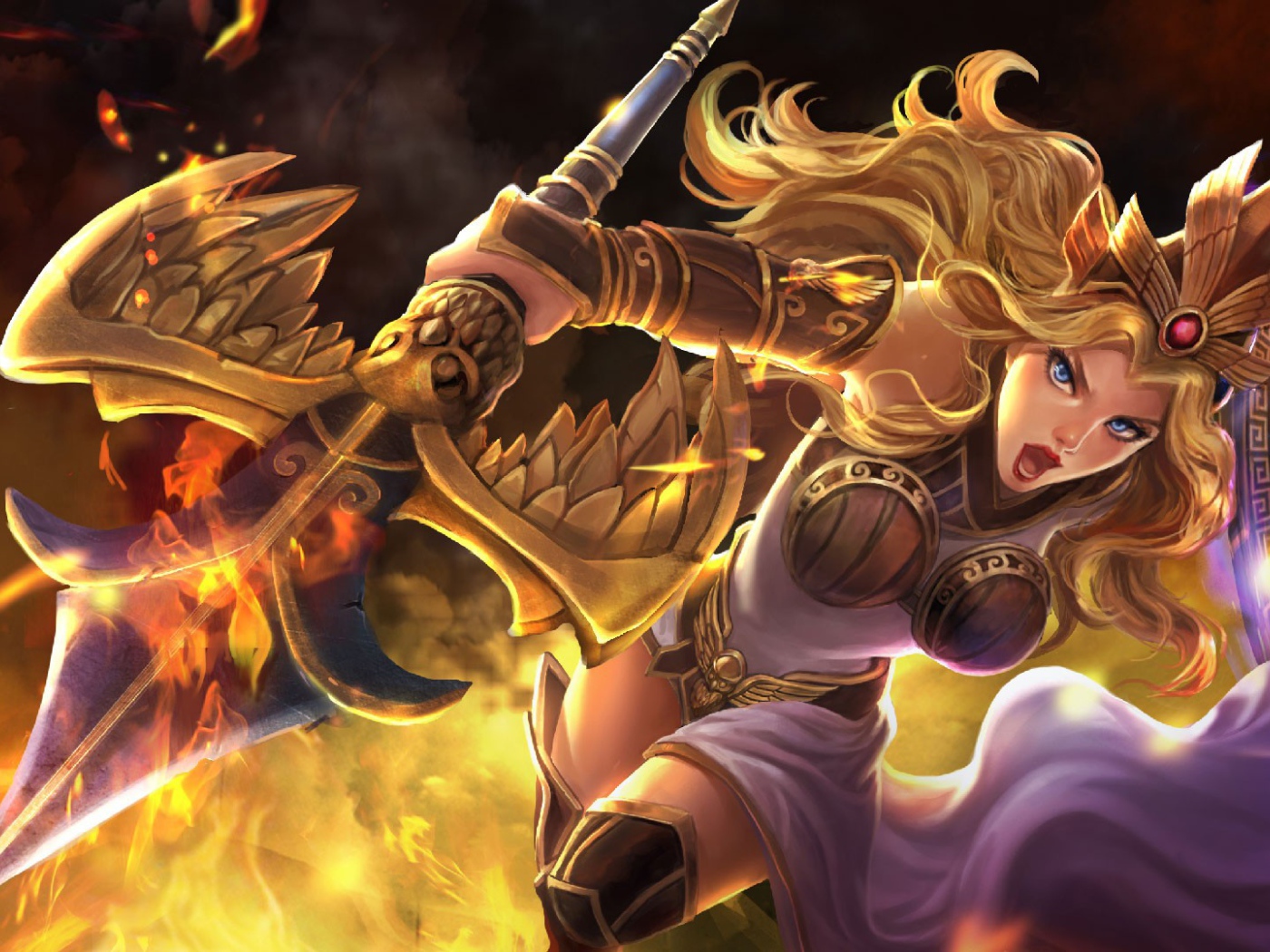 Афина с копьем, игра Smite