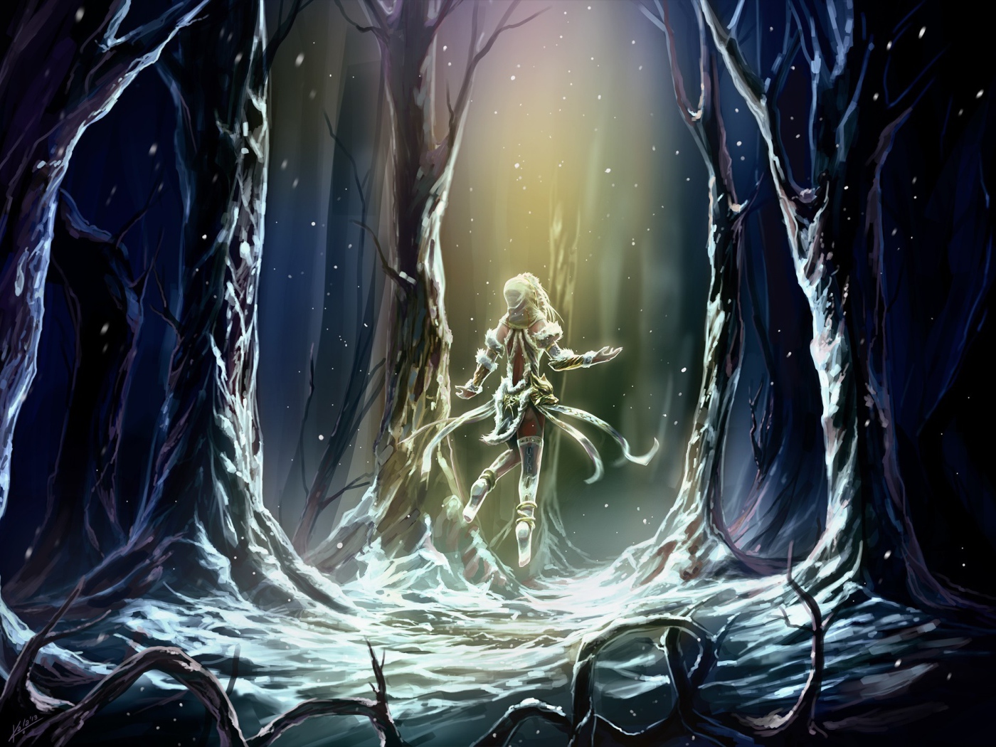 Хел в магическом лесу, игра Smite