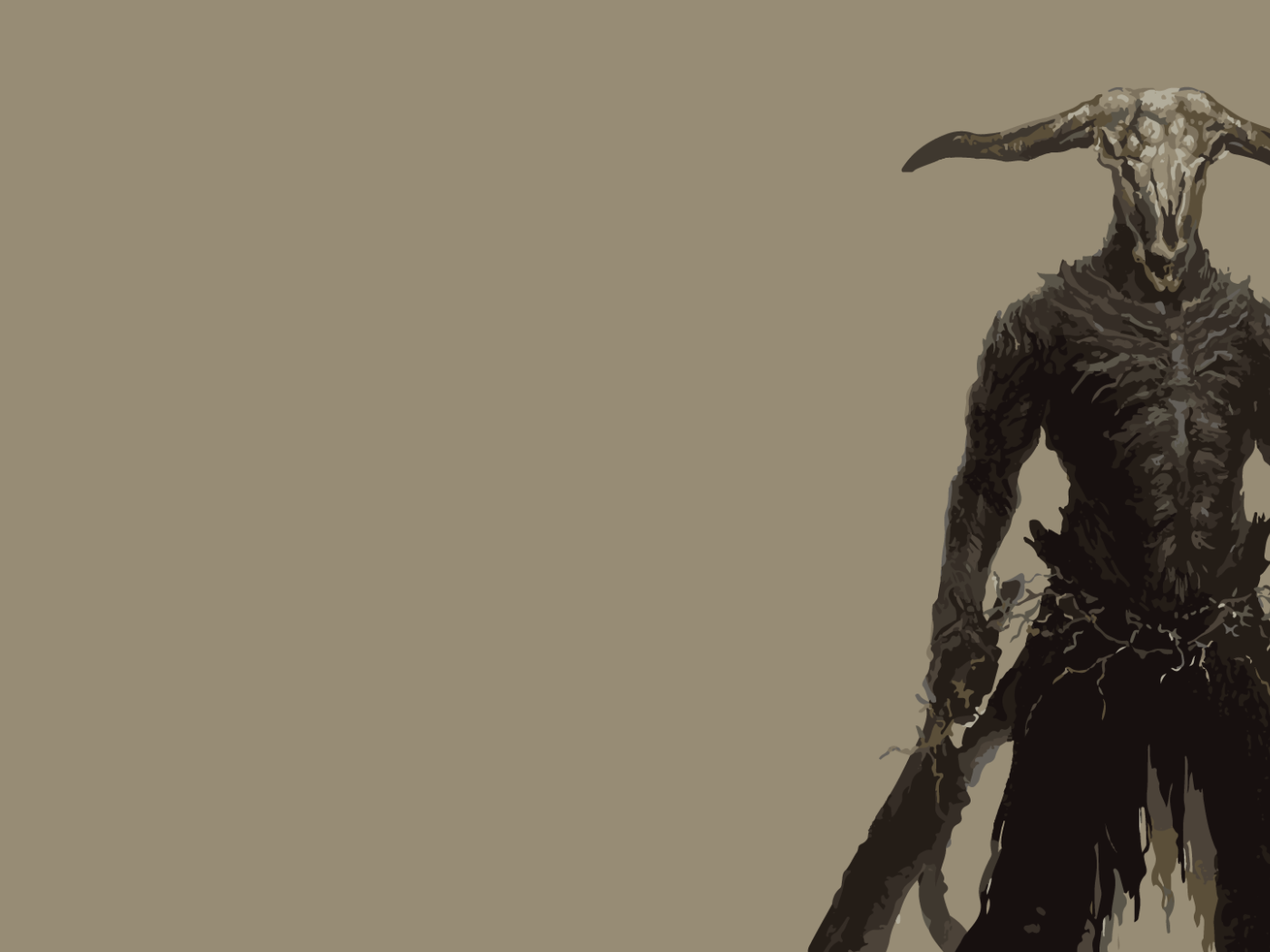 Рогатый персонаж игры Dark Souls