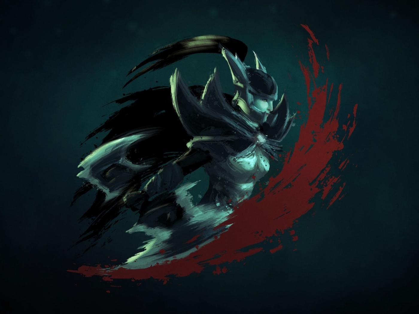 Фантом на черном фоне, игра Dota 2