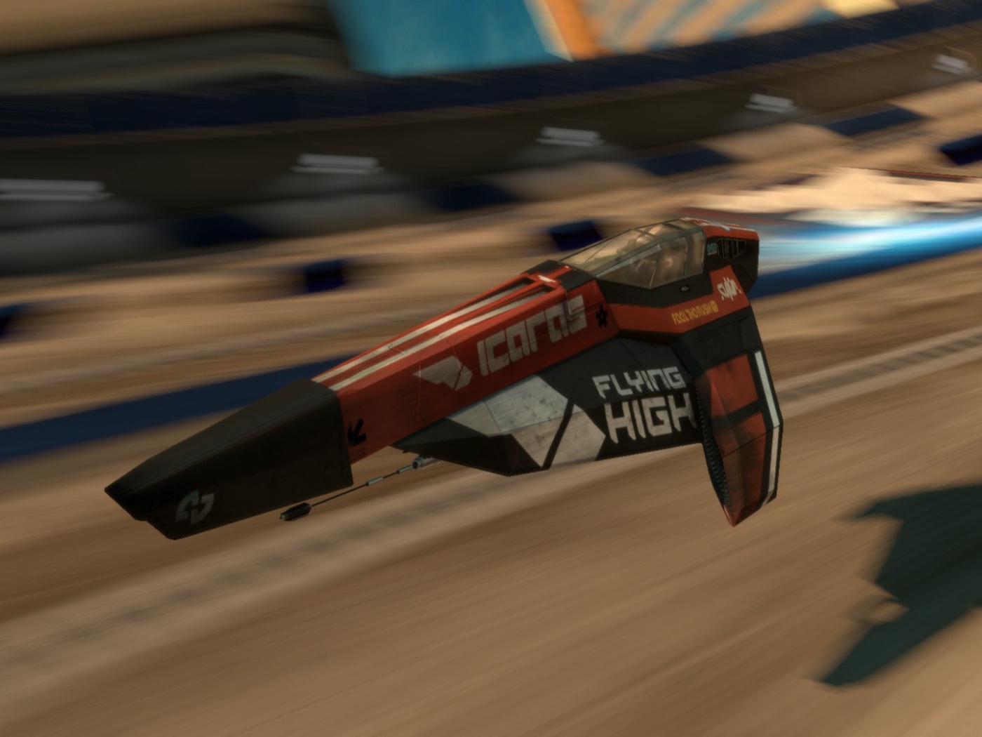 Гоночный аппарат в игре Wipeout 2048