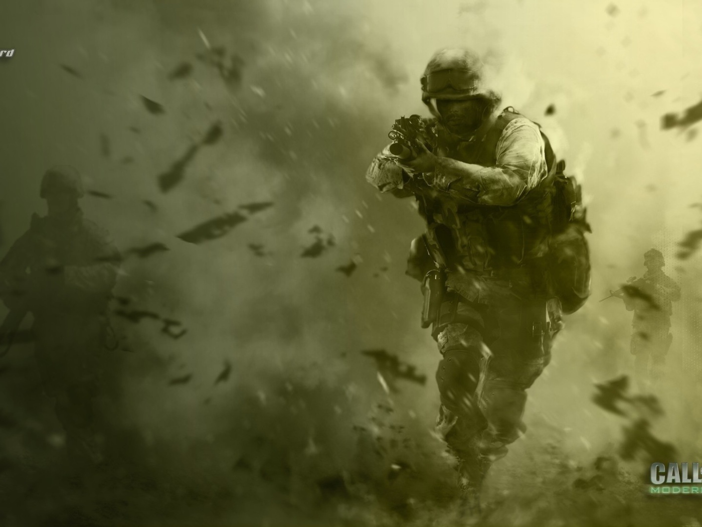 Солдат бежит в игре Call of Duty Modern Warfare 4