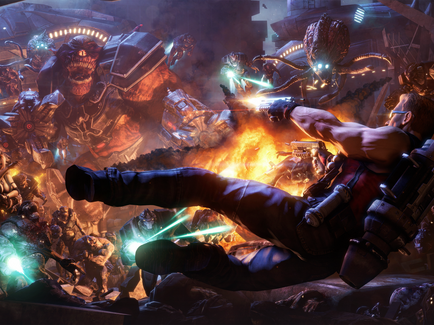 Сражение в игре Duke Nukem