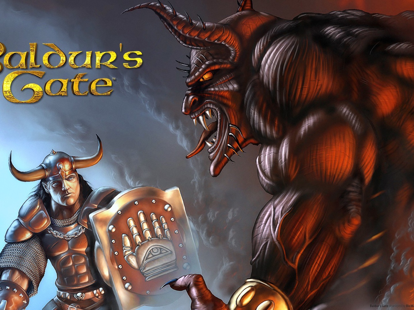 Сражение со зверем в игре Baldur's Gate