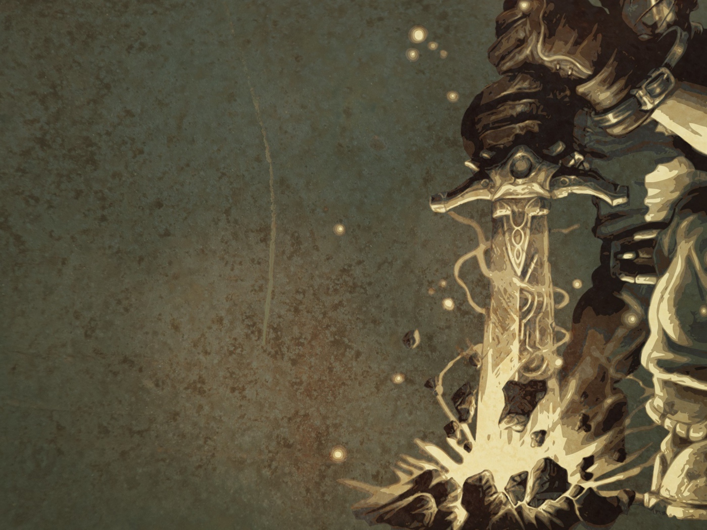 Персонаж игры Fable с мечом