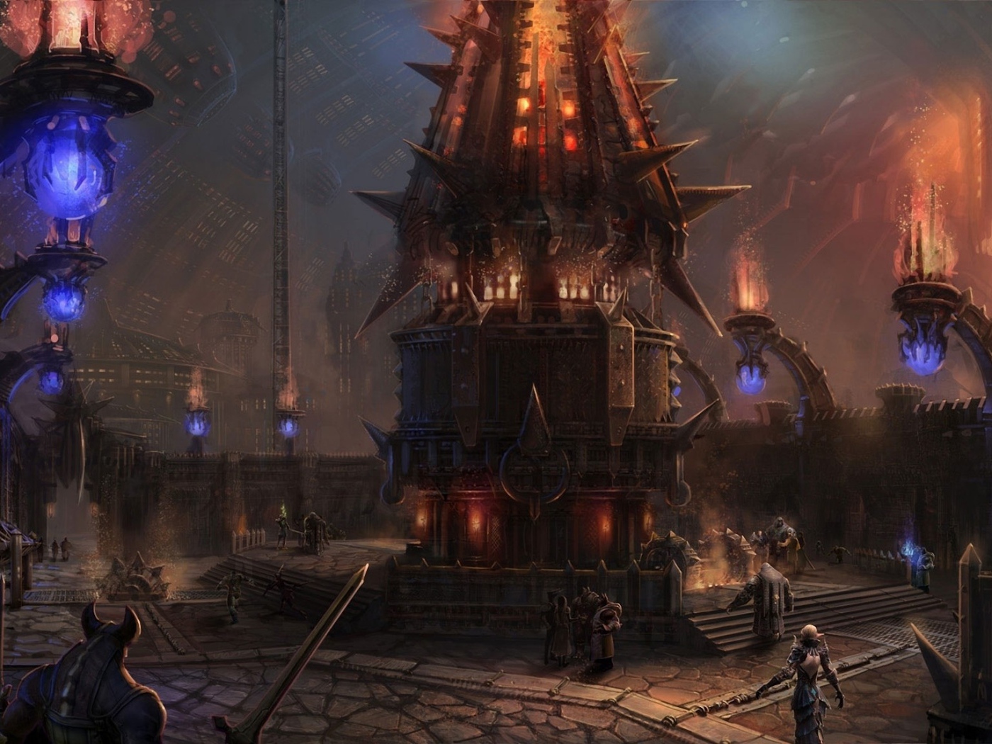 Зал внутри здания в игре Tera