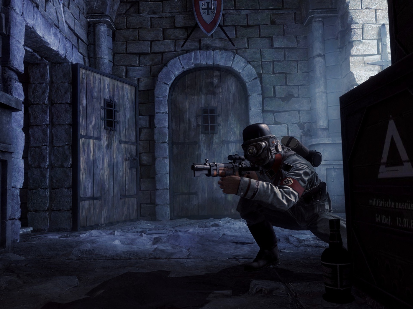 Солдат в игре Wolfenstein The Old Blood