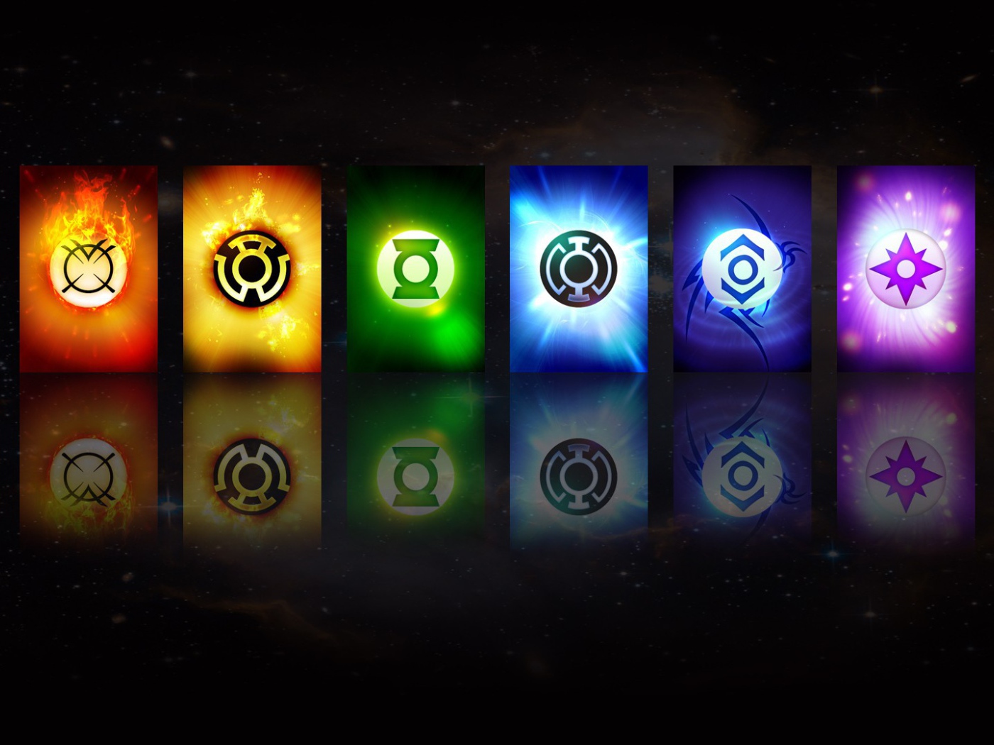 Карточки супергероев из фильма Зелёный Фонарь