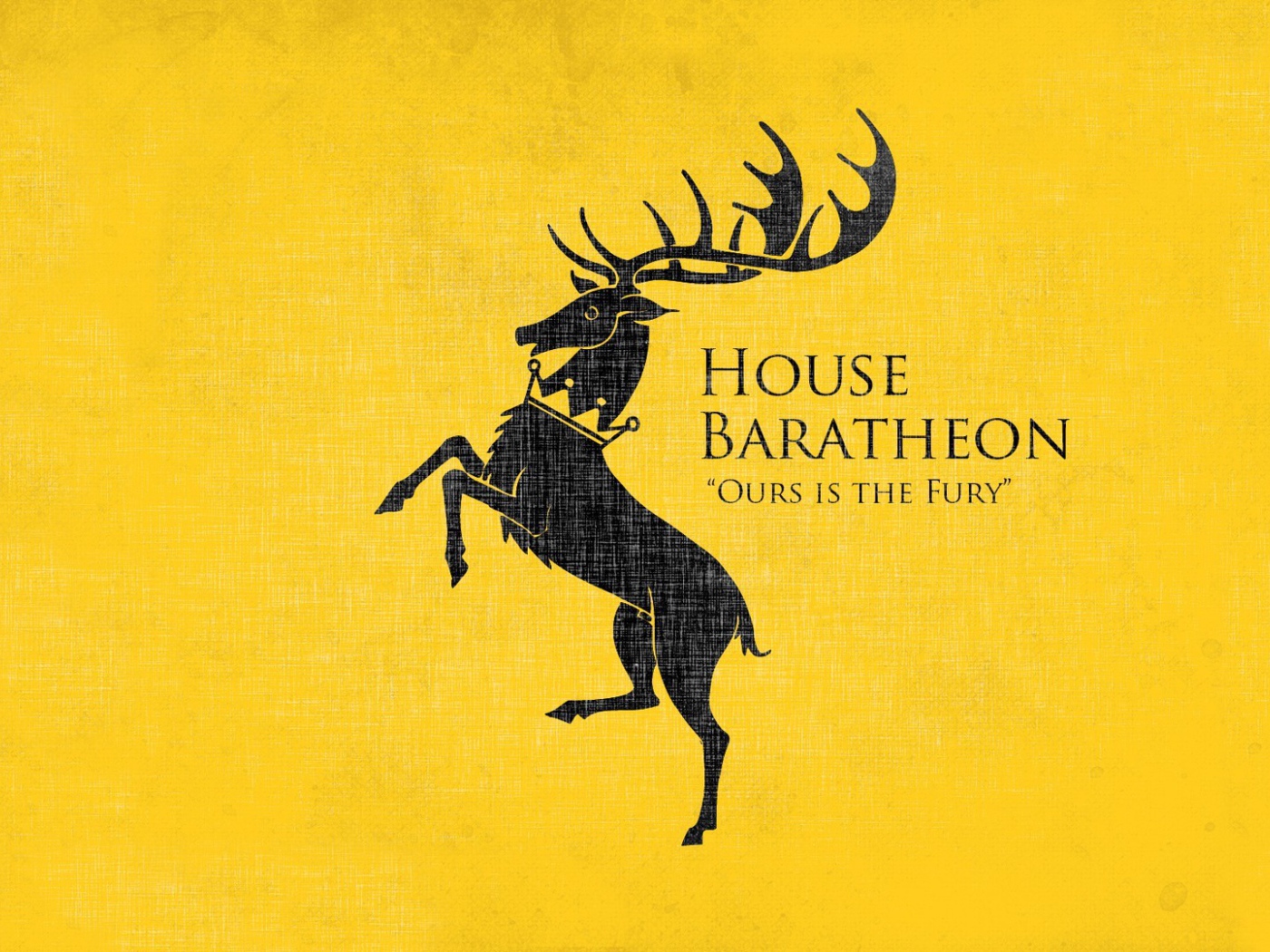Силуэт оленя на желтом фоне, Игры престолов