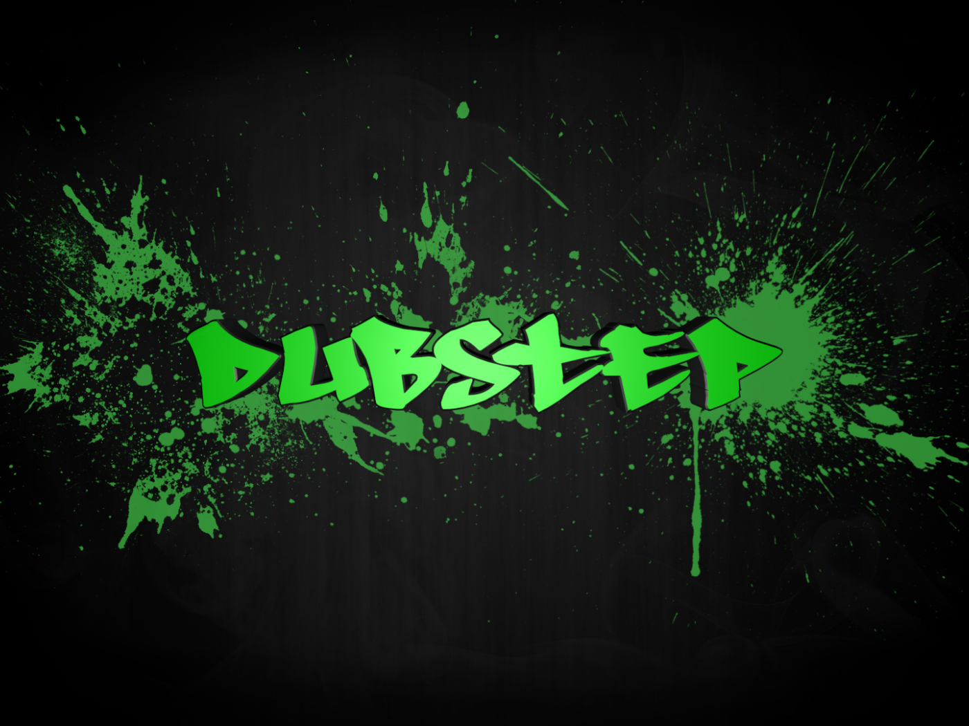 Музыкальный стиль Даб-степ, зеленая надпись
