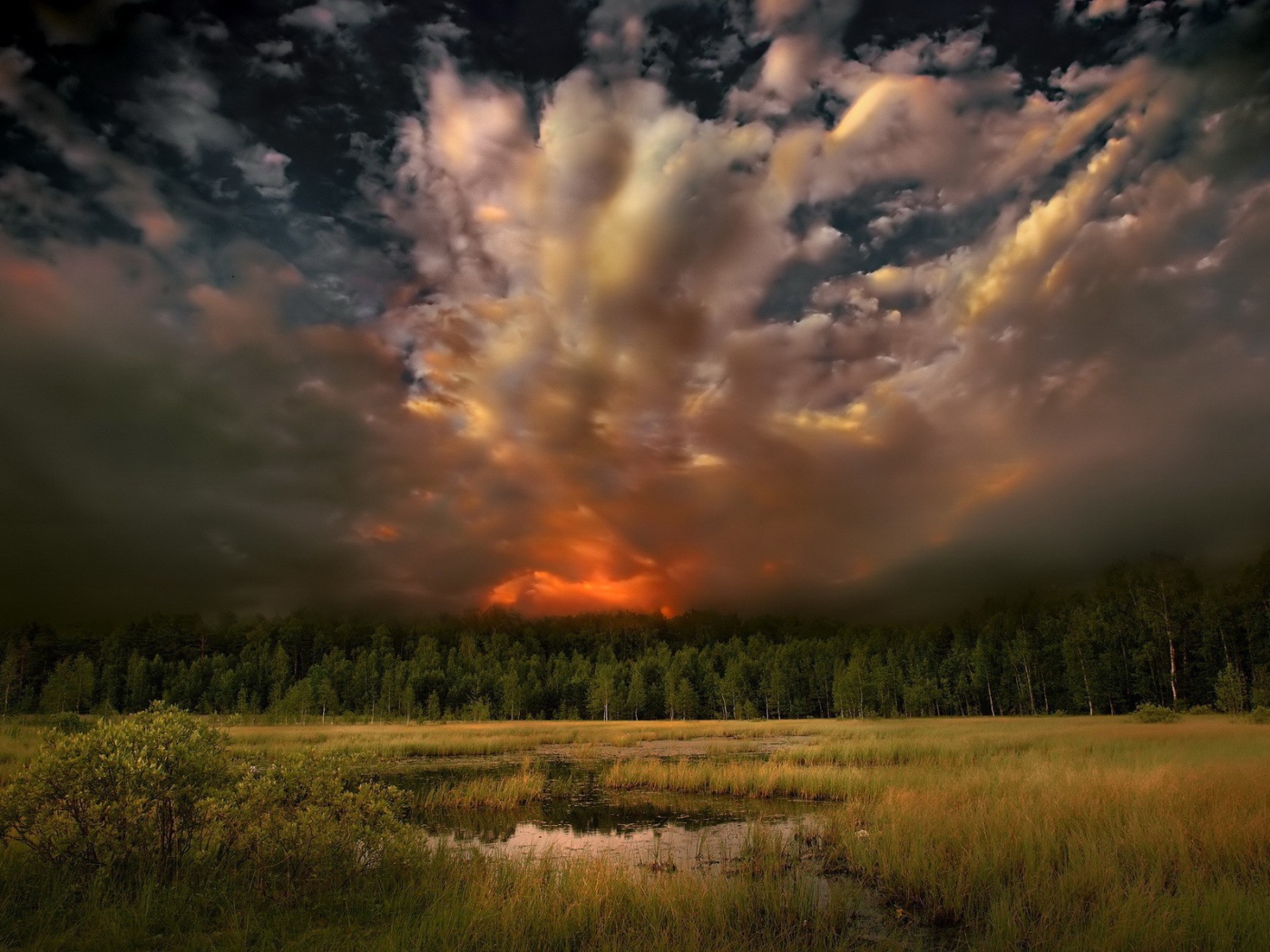 Приближение грозовых облаков