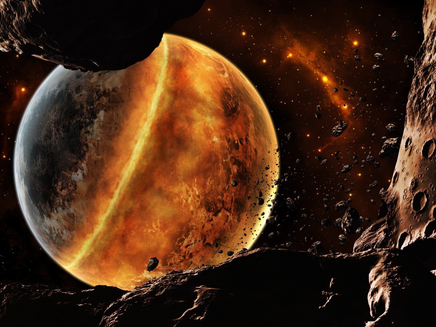 Разрушение планет и астероидов в космосе